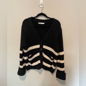 Zara Heavy knit striped sweater